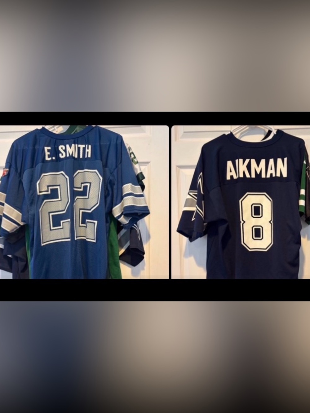 Nike Kids Blue Dallas Cowboys E. Smith #22 & Aikman #8 Jersey Set